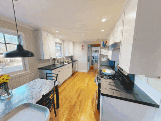 Animated 3D walkthrough showing interior scanning detail